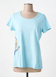 Tricou croială dreaptă mâneci scurte albastru FRANCOISE SAGET femme