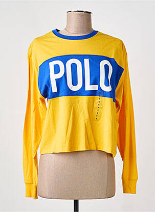 Top guler rotund mâneci lungi galben RALPH LAUREN femeie