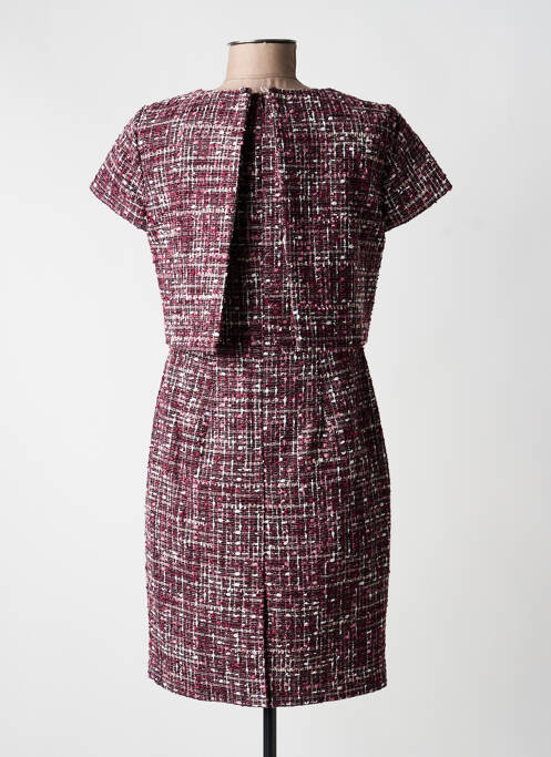 Rochie midi imprimeu fantezie mâneci scurte violet BROOKS BROTHERS femme