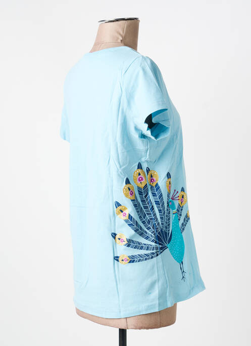 Tricou croială dreaptă mâneci scurte albastru FRANCOISE SAGET femme