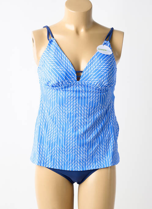 Tankini sutien cu susținere înaltă și burete detașabil albastru SUNFLAIR femme