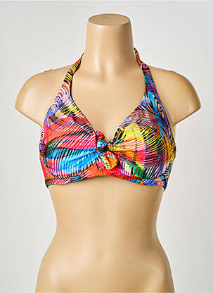 Sutien de costum de baie elasticitate sutien balconet cu decolteu înalt albastru ANTIGEL femeie