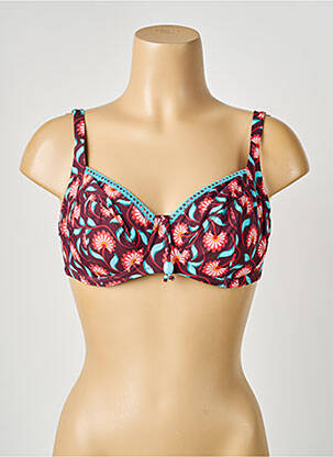 Sutien de costum de baie elasticitate sutien balconet cu decolteu înalt roșu ANTIGEL femme