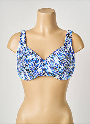 Sutien de costum de baie elasticitate sutien balconet cu decolteu înalt albastru LIDEA femme