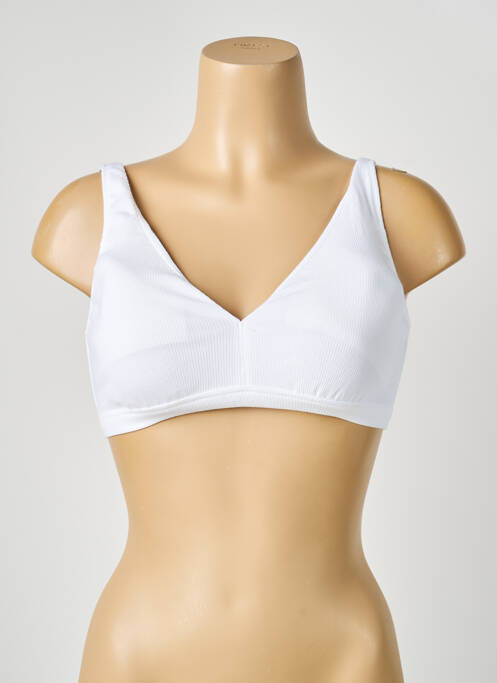 Sutien fără armatură sutien cu susținere înaltă și burete detașabil alb MEY femme