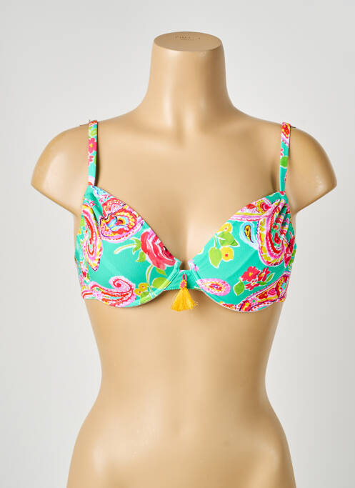 Sutien de costum de baie elasticitate sutien balconet cu decolteu înalt verde ANTIGEL femme