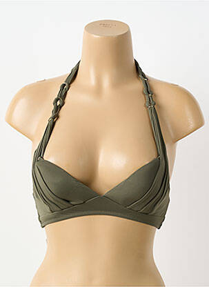 Sutien de costum de baie top triunghiuri top triunghiuri verde AUBADE femeie