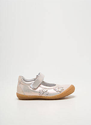 Balerine țesătură satinată vârf rotund roz BELLAMY fille