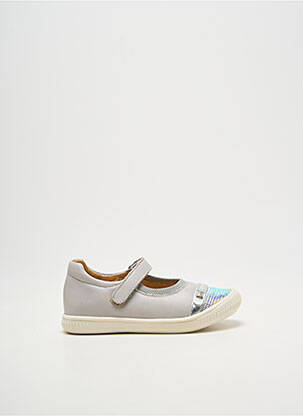 Balerine țesătură satinată vârf rotund gri BABYBOTTE fille