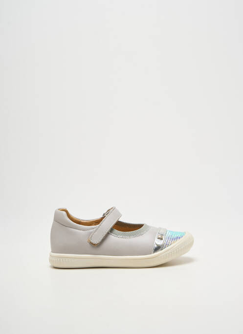 Balerine țesătură satinată vârf rotund gri BABYBOTTE fille