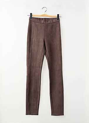 Colant țesătură suedină talie înaltă maro ROSNER femme