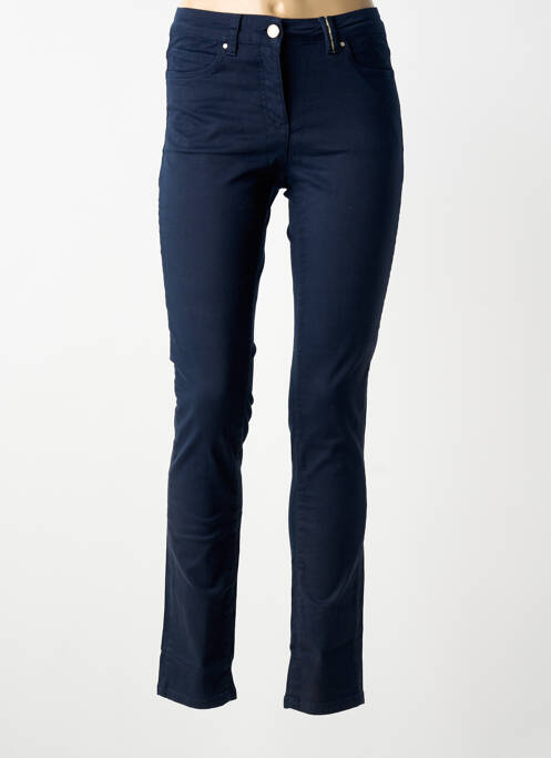 Blugi cu croială slim elasticitate talie înaltă albastru BRANDTEX femme