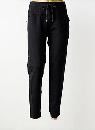 Pantalon slim talie elastică mărime normală negru SUMMUM femme