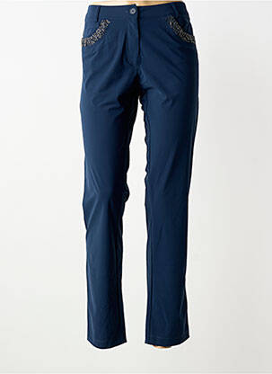 Pantalon drept elasticitate mărime normală albastru PLATINE COLLECTION femeie