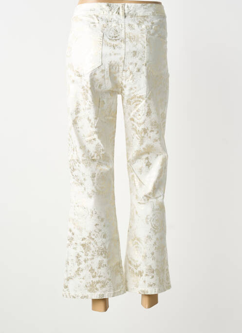 Pantalon 7/8 elasticitate mărime normală alb LESLIE femme