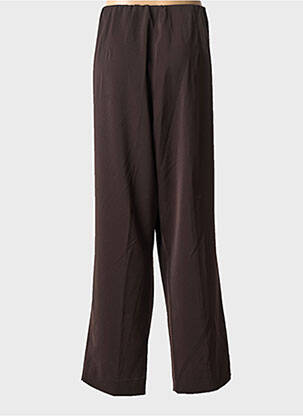 Pantalon drept talie elastică mărime normală maro SEMPRE PIU BY CHALOU femeie