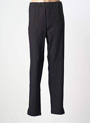 Pantalon slim talie elastică mărime normală negru FRANCK ANNA femeie