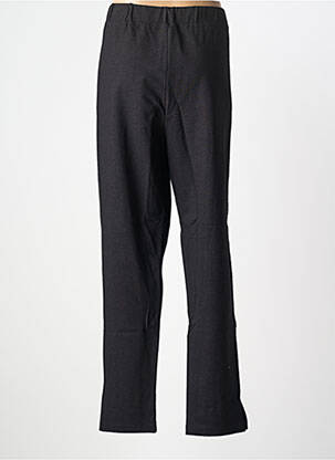 Pantalon slim talie elastică mărime normală negru FRANCK ANNA femeie