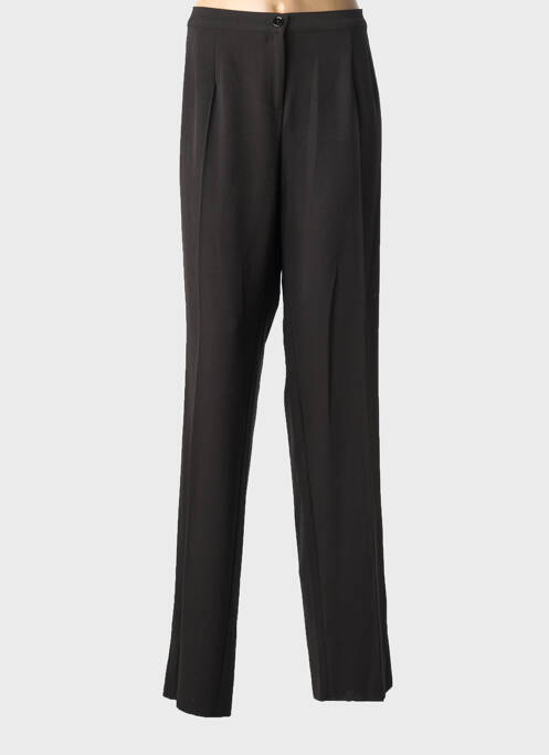 Pantalon drept talie cu cleme mărime normală negru ELENA MIRO femme