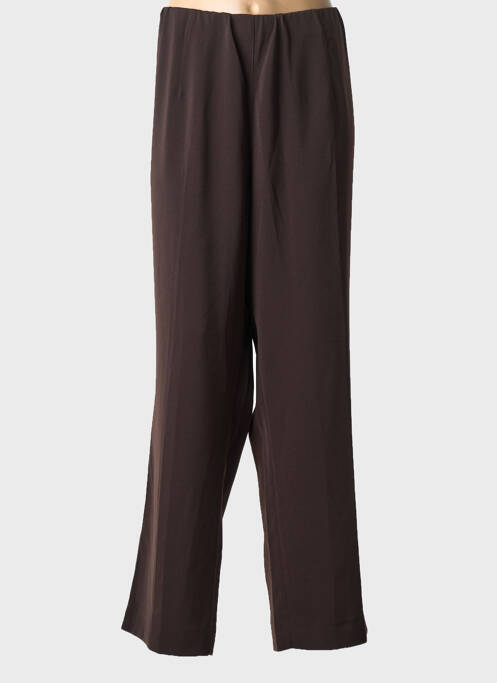 Pantalon drept țesătură crep mărime normală maro SEMPRE PIU BY CHALOU femme