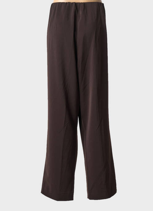 Pantalon drept țesătură crep mărime normală maro SEMPRE PIU BY CHALOU femme