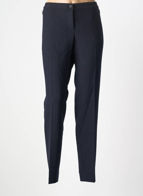 Pantalon chino închidere cu fermoar sub clapetă cu nasturi mărime normală albastru ROSNER femme