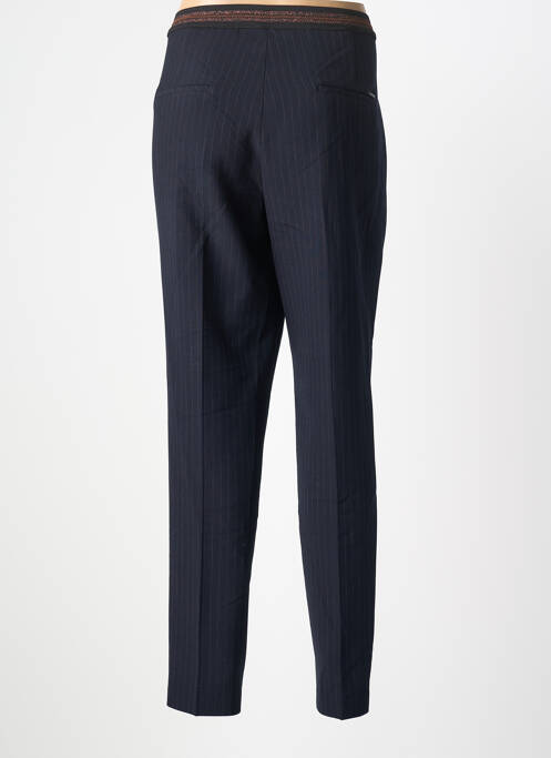 Pantalon chino închidere cu fermoar sub clapetă cu nasturi mărime normală albastru ROSNER femme