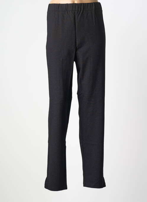 Pantalon slim talie elastică mărime normală negru FRANCK ANNA femme
