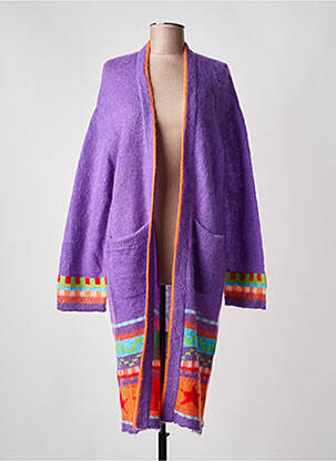 Vestă cu mâneci lungi elasticitate violet GRACE femme