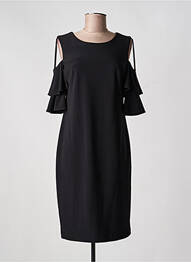 Rochie midi țesătură crep mâneci scurte negru JOSEPH RIBKOFF femme