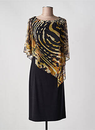 Rochie midi țesătură crep mâneci scurte negru JOSEPH RIBKOFF femme