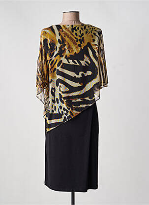 Rochie midi țesătură crep mâneci scurte negru JOSEPH RIBKOFF femeie