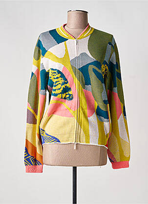 Vestă cu mâneci lungi strânsă pe partea de jos galben IVKO femme