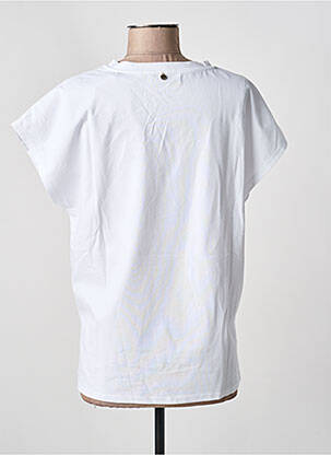 Tricou croială dreaptă mâneci scurte alb LOLA CASADEMUNT femeie