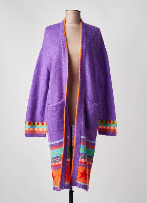 Vestă cu mâneci lungi elasticitate violet GRACE femme