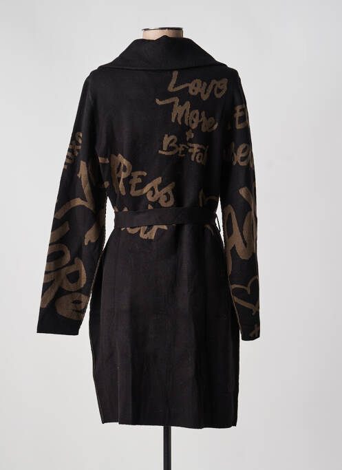 Palton lung croială cambrată fără glugă negru JOSEPH RIBKOFF femme