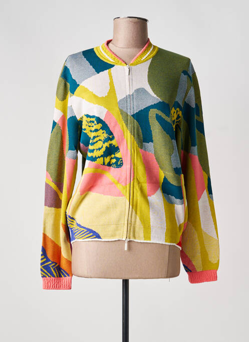 Vestă cu mâneci lungi strânsă pe partea de jos galben IVKO femme