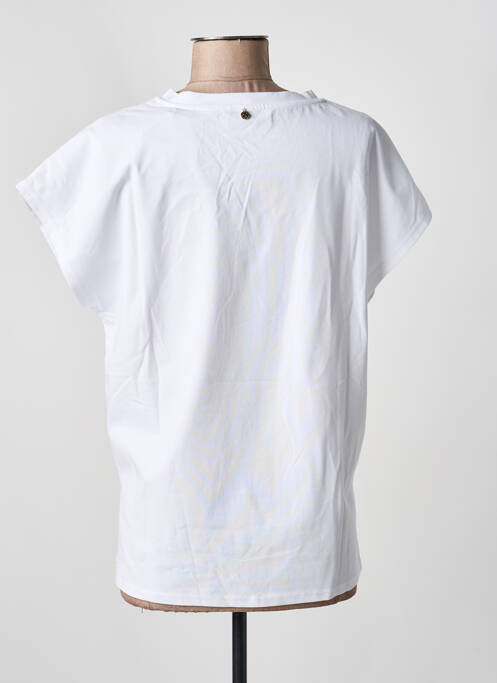 Tricou croială dreaptă mâneci scurte alb LOLA CASADEMUNT femme