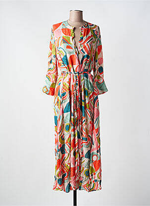 Rochie lungă mâneci lungi mâneci lungi roșu IVKO femme