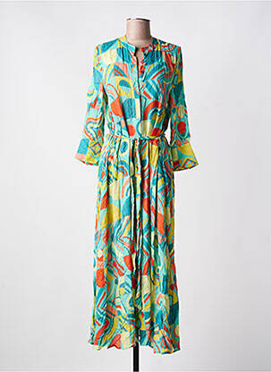 Rochie lungă mâneci lungi mâneci lungi albastru IVKO femme