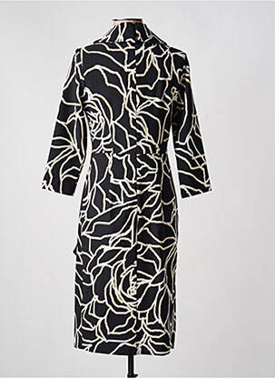 Rochie midi imprimeu fantezie mâneci lungi negru JOSEPH RIBKOFF femeie