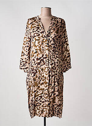 Rochie midi mâneci 3/4 mâneci 3/4 roz CATNOIR femme