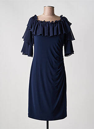 Rochie midi țesătură crep mâneci scurte albastru JOSEPH RIBKOFF femeie