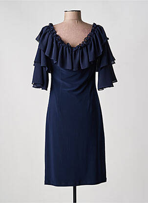 Rochie midi țesătură crep mâneci scurte albastru JOSEPH RIBKOFF femeie