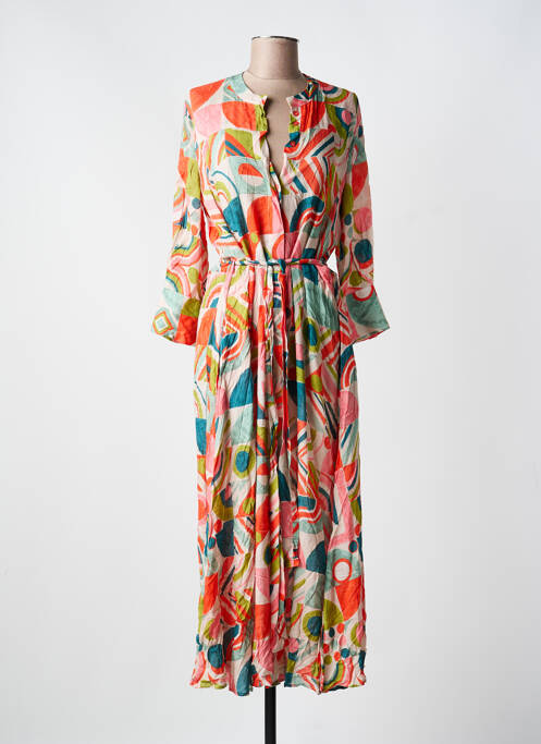 Rochie lungă mâneci lungi mâneci lungi roșu IVKO femme