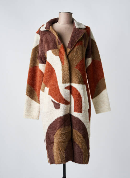 Palton lung croială cambrată fără glugă maro JOSEPH RIBKOFF femme