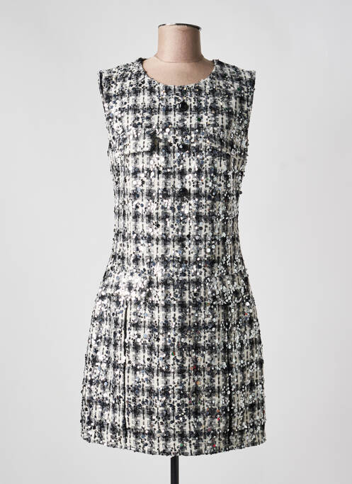 Rochie scurtă fără mâneci fără mâneci argintiu LESLIE femme