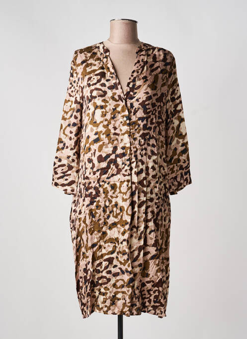 Rochie midi mâneci 3/4 mâneci 3/4 roz CATNOIR femme