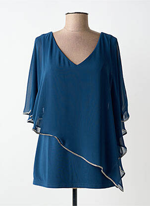 Top elasticitate mâneci scurte albastru JOSEPH RIBKOFF femme