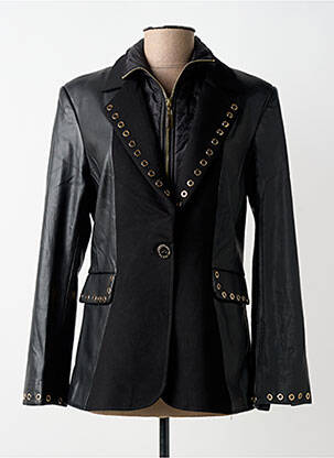 Geci din piele ecologică croială cambrată negru LOLA CASADEMUNT femme